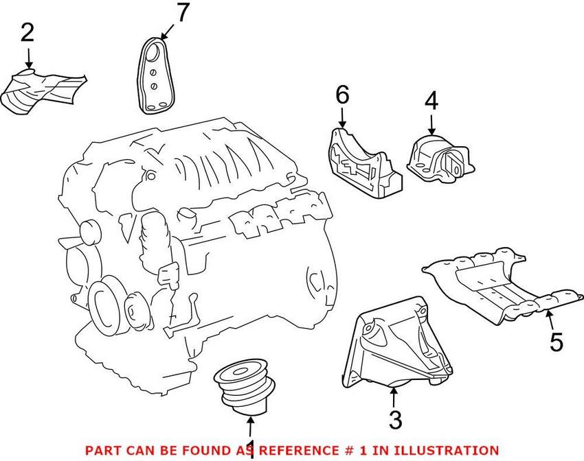 Mercedes Engine Mount - Front 2212401117